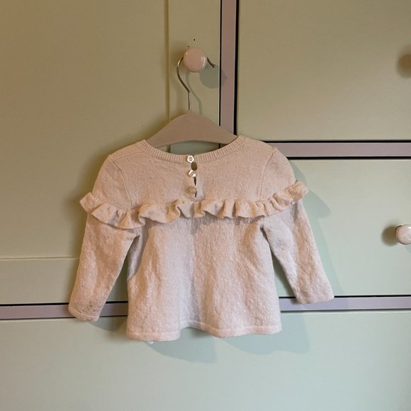 Ralph Lauren Girl Sweater; White; 18 month - Picture 3 of 5